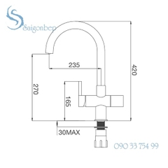 Vòi rửa chén Malloca K150DW