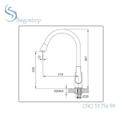 Vòi rửa chén Malloca K279C