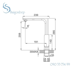 Vòi rửa chén Malloca K298C