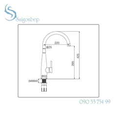 Vòi rửa chén Malloca K529-S