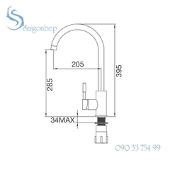 Vòi rửa chén Malloca K569-SN