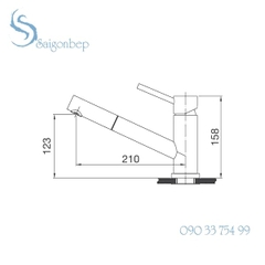 Vòi rửa chén rút dây Malloca K110-S