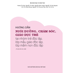 Hướng dẫn nuôi dưỡng, chăm sóc, giáo dục trẻ tại nhóm trẻ độc lập, lớp mẫu giáo độc lập, lớp mầm non độc lập