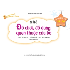 Bé HĐ&KPCĐ - Chủ đề Đồ chơi, đồ dùng quen thuộc của bé (Dành cho trẻ 24-36 tháng tuổi)