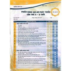Phiếu đánh giá trẻ cuối độ tuổi (Trẻ 5 - 6 tuổi)