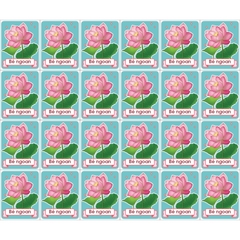 Phiếu bé ngoan - Bông Sen - có đề can (24 phiếu/Tờ)