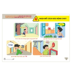 Bộ tranh giúp trẻ mẫu giáo nhận biết cách phòng cháy và một số kĩ năng thoát hiểm an toàn khi xảy ra cháy