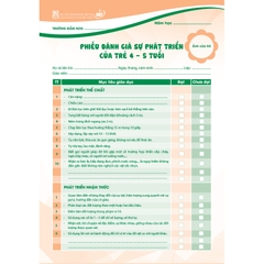 Phiếu đánh giá trẻ cuối độ tuổi (Trẻ 4 - 5 tuổi)