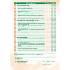 Phiếu đánh giá trẻ cuối độ tuổi (Trẻ 4 - 5 tuổi)
