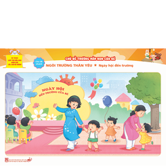 Bộ tranh giúp trẻ mẫu giáo khám phá các chủ đề nhánh - Chủ đề Trường mầm non của bé