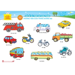 Bộ tranh giúp trẻ mẫu giáo khám phá các chủ đề nhánh - Chủ đề Bé tham gia giao thông