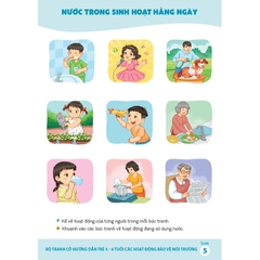 Bộ tranh cô hướng dẫn trẻ 5 - 6 tuổi các hoạt động bảo vệ môi trường