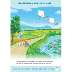 Bộ tranh cô hướng dẫn trẻ 5 - 6 tuổi các hoạt động bảo vệ môi trường