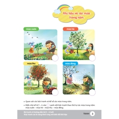 Bộ tranh cô hướng dẫn trẻ 5 - 6 tuổi thực hành các kĩ năng thích ứng với biến đổi khí hậu