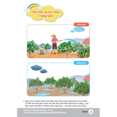 Bộ tranh cô hướng dẫn trẻ 5 - 6 tuổi thực hành các kĩ năng thích ứng với biến đổi khí hậu
