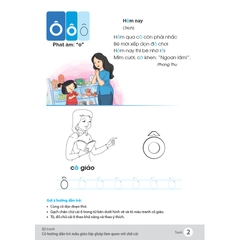 Bộ tranh cô hướng dẫn trẻ mẫu giáo lớp ghép làm quen với chữ cái