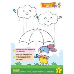 Bộ tranh cô hướng dẫn trẻ 4 - 5 tuổi làm quen và tập tô các nét cơ bản