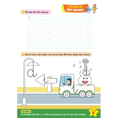 Bộ tranh cô hướng dẫn trẻ 4 - 5 tuổi làm quen và tập tô các nét cơ bản