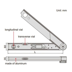 Thước đo góc điện tử INSIZE 2174-225