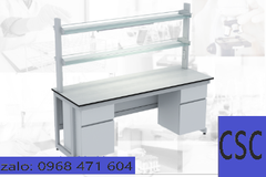 BÀN THÍ NGHIỆM ÁP TƯỜNG( CÓ KỆ ĐỂ DỤNG CỤ)