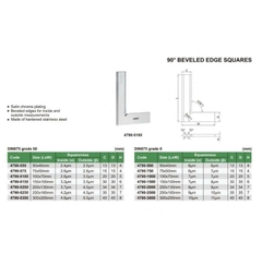 Thước đo góc vuông vát cạnh Insize 4790-0100 (100 x 70 mm)