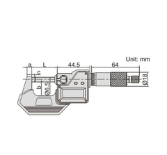 Panme điện tử đo ngoài Insize 3108-25A