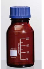 Chai trung tính nâu nắp vặn xanh GL45 GLASSTAO