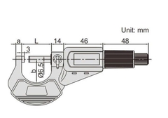 Panme đo ngoài điện tử INSIZE 3109-25A (0-25mm / 0.001)