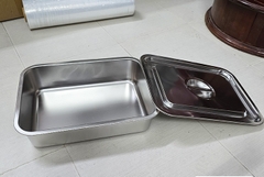 Khay inox có nắp nhiều cỡ