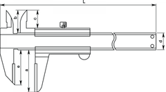 Thước Cặp Cơ Khí Ngàm Phủ Carbua 0-300mm/0,05mm Mitutoyo, 536-223