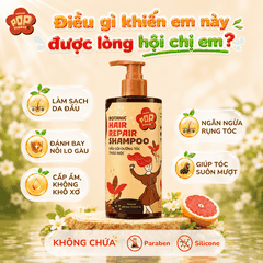 Dầu Gội Thảo Dược Bưởi – Bồ Kết – Làm Sạch Dịu Nhẹ, Nuôi Dưỡng Tóc Chắc Khỏe – 400ml