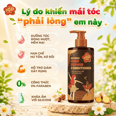 Dầu Xả Dưỡng Tóc Thảo Mộc Pop Pinkee – Khóa Ẩm Chuyên Sâu, Tóc Siêu Suôn Mượt - 400ml