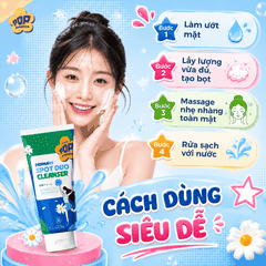 Sữa Rửa Mặt Chăm Sóc Da Mụn Pop Pinkee - Sạch Sâu, Dịu Nhẹ, Sáng Mịn Làn Da - 120g