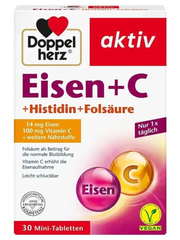 Eisen+C Thực phẩm chức năng Sắt+Vitamin C Doppelherz 30v