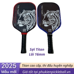 Vợt Pickleball dây Titan - Kevlar ép nóng T700 kết cấu mờ dày