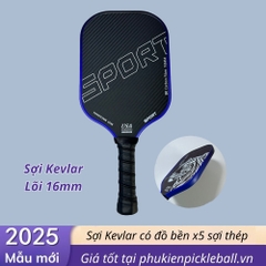 Vợt Pickleball dây Titan - Kevlar ép nóng T700 kết cấu mờ dày