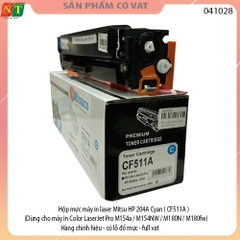 Hộp mực máy in laser Mitsu HP 204A Cyan ( CF511A ) (Dùng cho máy in Color LaserJet Pro M154a / M154NW / M180N / M180fw)