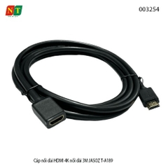 Dây Nối Dài HDMI 4K 3M JASOZ T-A189 – Chính Hãng, Full VAT | 4K Ultra HD – Băng Thông 18Gbps