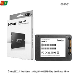 Ổ cứng SSD Lexar 128GB 2.5" SATA III (LNS100-128RB) – Đọc tới 520MB/s – Chính hãng – Full VAT