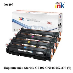 Hộp Mực Màu Starink CF402A / CF502A / CRG045 / CRG054 – Yellow (Vàng) – Chip 202A – Có Lỗ Đổ Mực – Chính hiệu