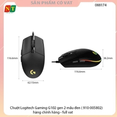 Chuột Logitech Gaming G102 gen 2 mầu đen ( 910-005802) - hàng chính hãng - full vat