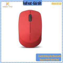 Chuột không dây Bluetooth Rapoo M100 Silent Red – 2.4GHz + Bluetooth 4.0 – Silent Click – Hàng chính hãng – Full VAT