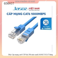 Dây Cáp mạng cat6 UTP dài 5M màu xanh JASOZ T-E117 hãng