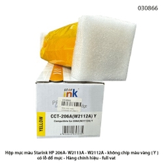 Hộp mực Starink HP 206A – W2112A (Yellow, màu vàng , Không Chip) – Có lỗ đổ mực – Chính hiệu – Full VAT
