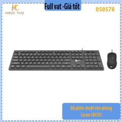 Bộ phím chuột văn phòng Lecoo CM103 – Chính Hãng – Gõ Êm – Chống Nước Nhẹ – Cắm Là Dùng –  Có dây - Full  VAT