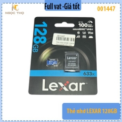 Thẻ nhớ Lexar 128GB microSDXC U3 V30 A1 – Tốc độ cao, quay 4K mượt – Chính hãng – Full VAT