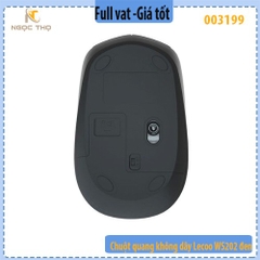 Chuột quang không dây Lecoo WS202 Đen – 800/1000/1200 DPI – Nhỏ gọn – Hàng chính hãng – Full VAT