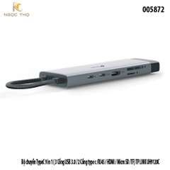 Bộ chuyển đổi USB-C 9 in 1 TP-Link UH9120C – Hub đa năng (HDMI 4K@60Hz / RJ45 / 3 USB 3.0 / 2 Type-C / SD / TF)
