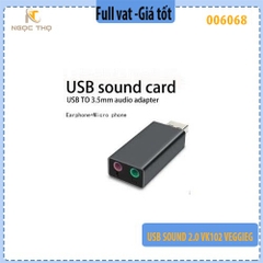 USB Sound – Card âm thanh USB 2.0 3.5mm VegGieg VK102 – chính hãng – full VAT