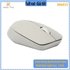 Chuột không dây Bluetooth Rapoo M100 Silent Light Grey – 2.4GHz + Bluetooth 4.0 – Silent Click – Hàng chính hãng